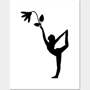 Balanced woman silhouette Posters and Art